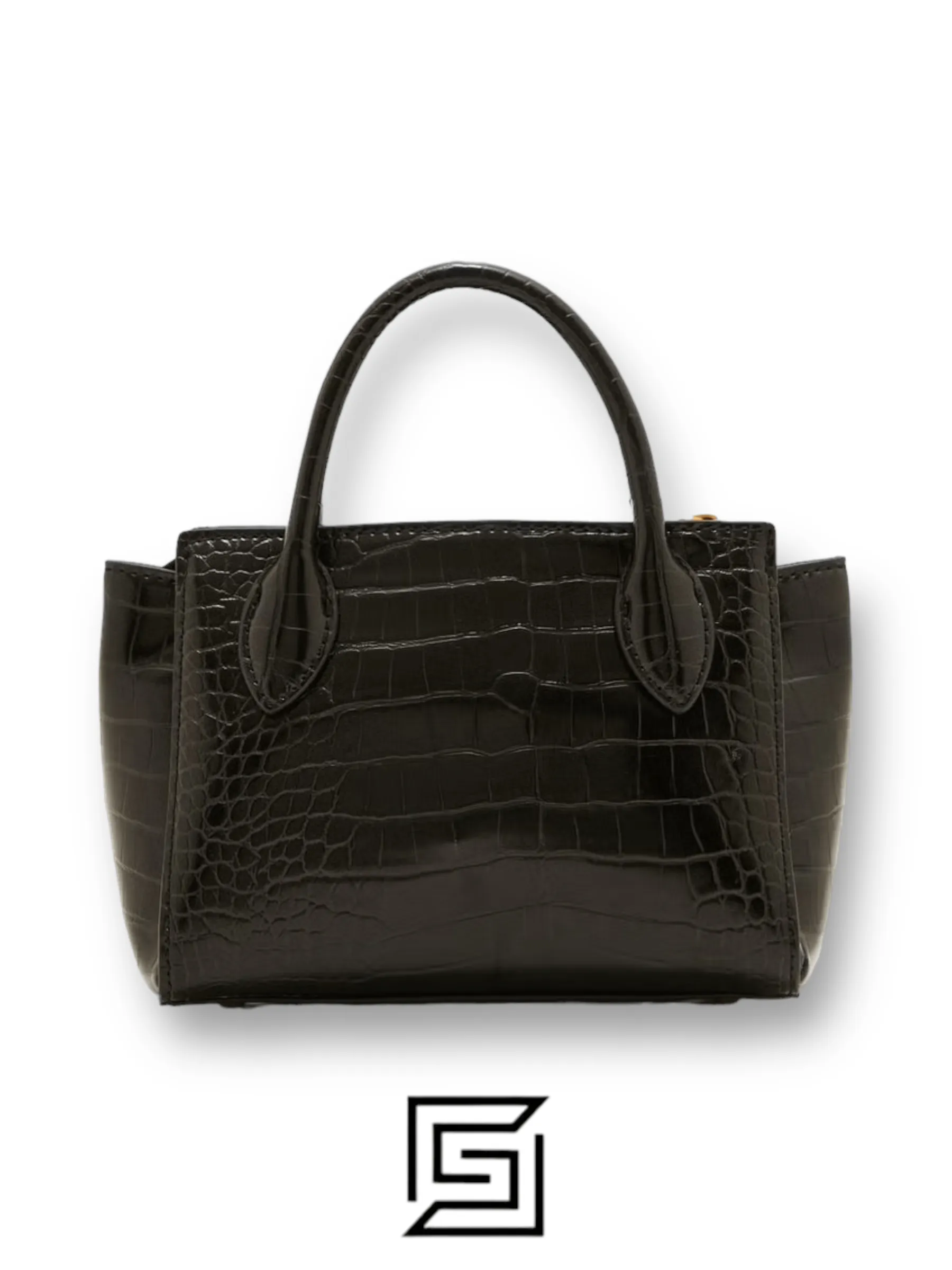 Bags,Leather,Women Guess leather Enisa Mini Satchel BLACK Guess