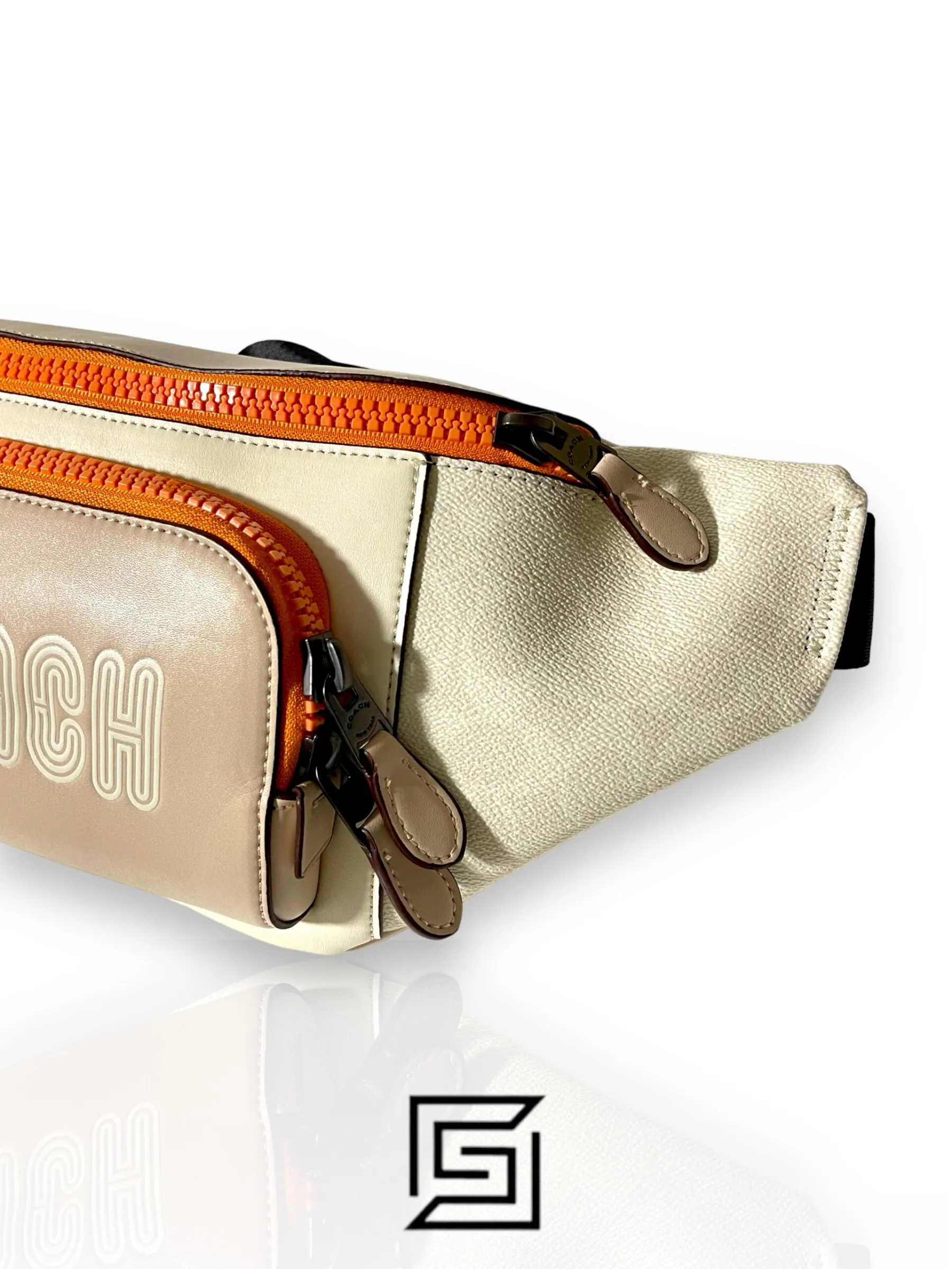 Bags,Leather,Men,Women leather COACH C8129 TRACK BELT BAG IN COLORBLOCK SIGNATURE Coach