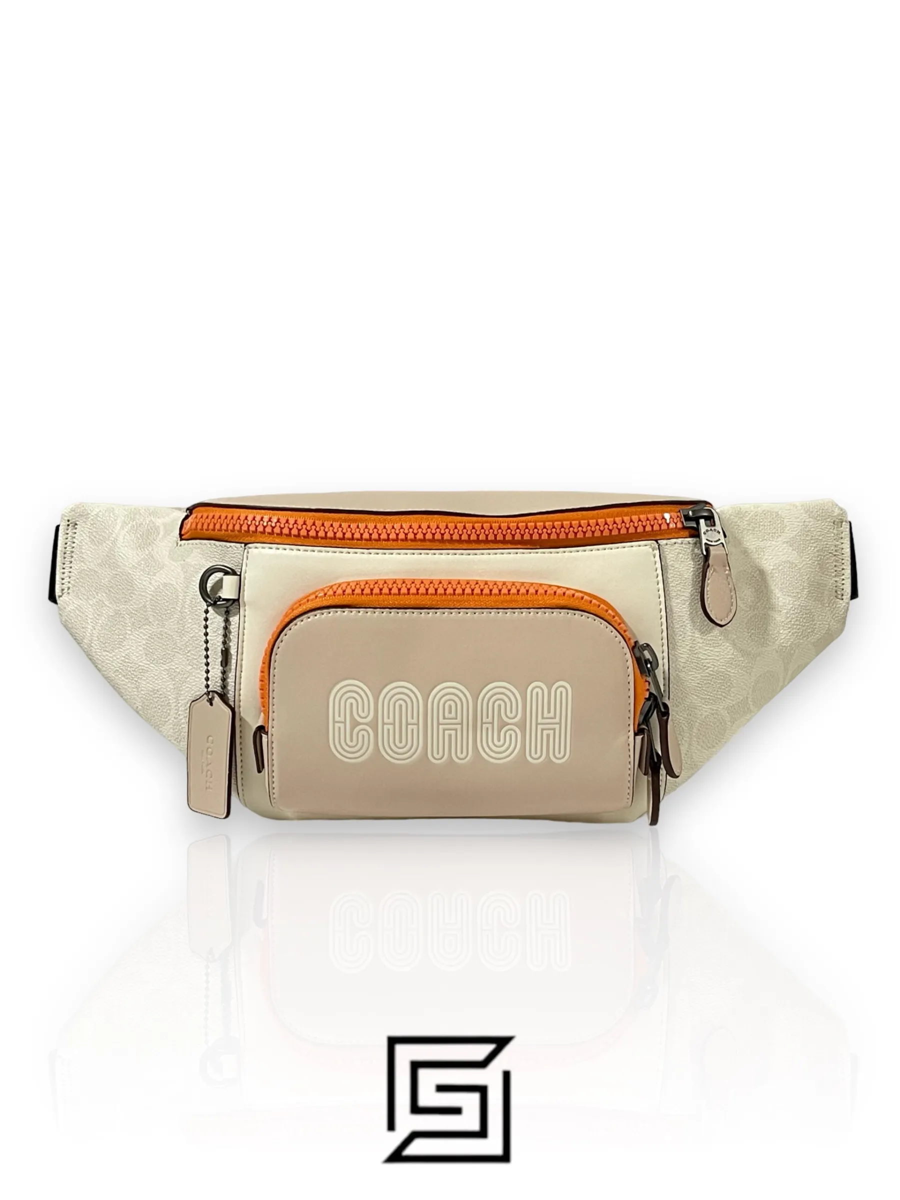Bags,Leather,Men,Women leather COACH C8129 TRACK BELT BAG IN COLORBLOCK SIGNATURE Coach