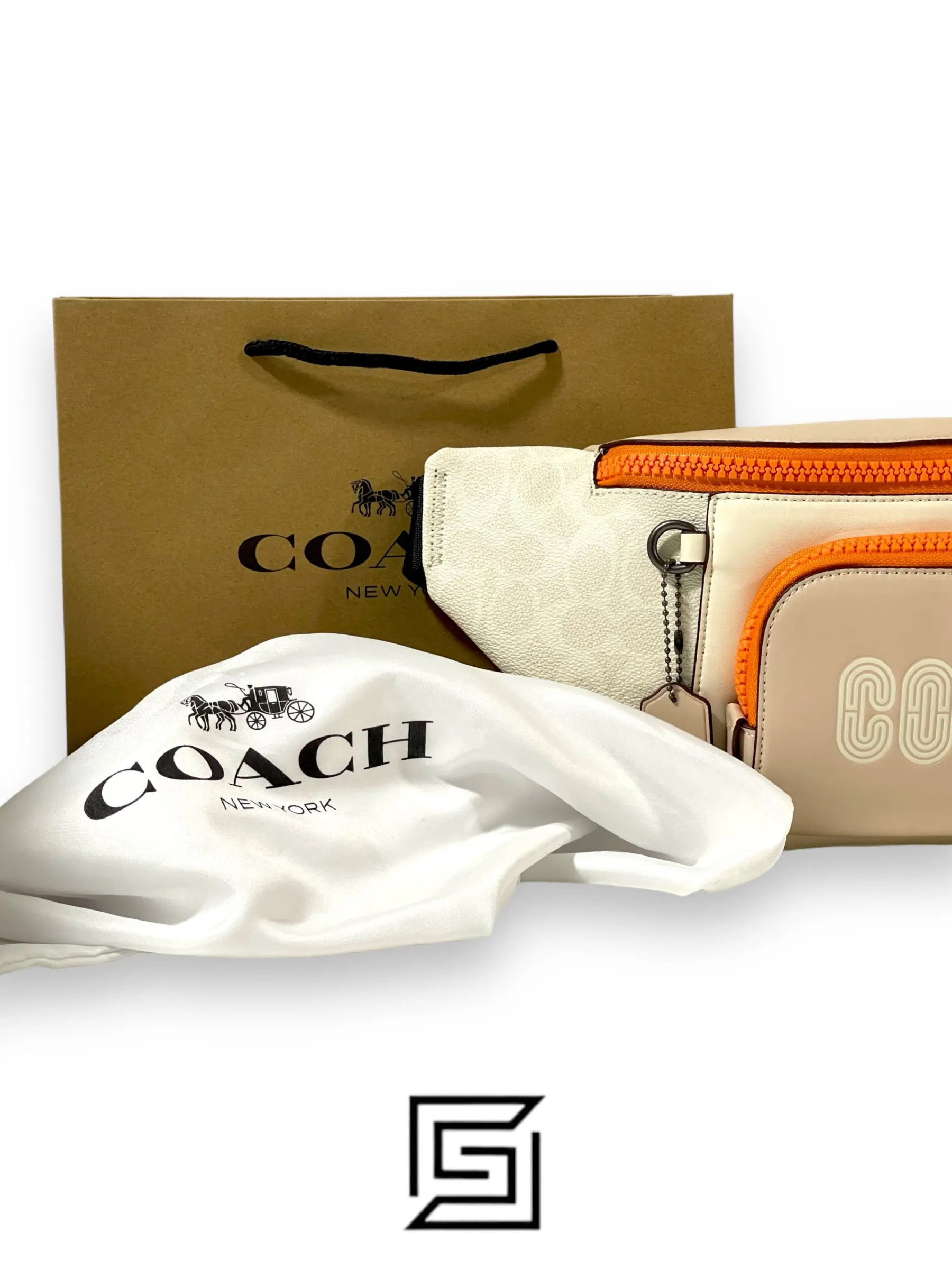 Bags,Leather,Men,Women leather COACH C8129 TRACK BELT BAG IN COLORBLOCK SIGNATURE Coach