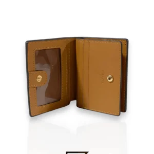 Leather,Wallets,Women Coach wallets Snap Wallet With Horse And Carriage Dot Print Brown C4104 Coach