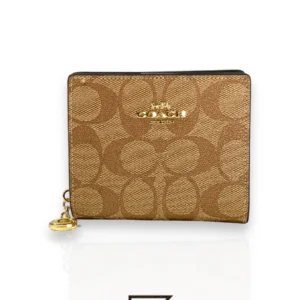 Leather,Wallets,Women Coach wallets Snap Wallet In Signature Canvas C3309 Coach