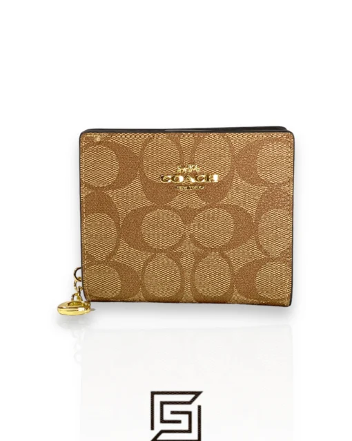 Leather,Wallets,Women Coach wallets Snap Wallet In Signature Canvas C3309 Coach