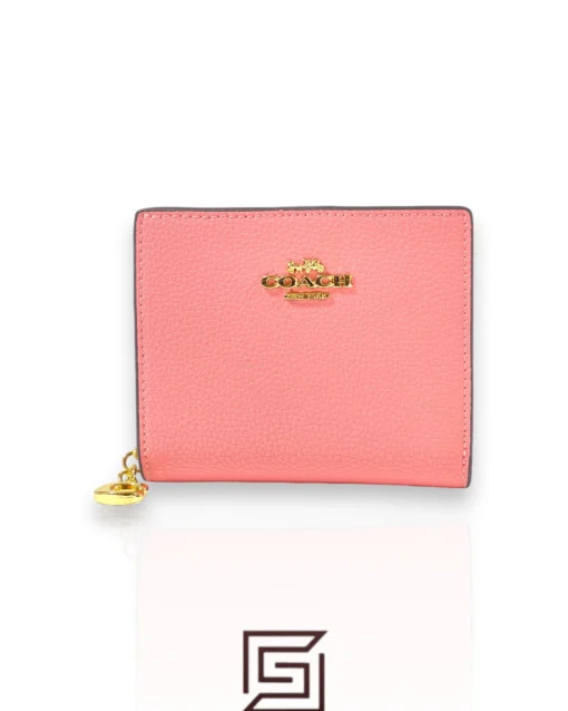 Leather,Wallets,Women Coach wallets Snap Wallet Pink C2862 Coach