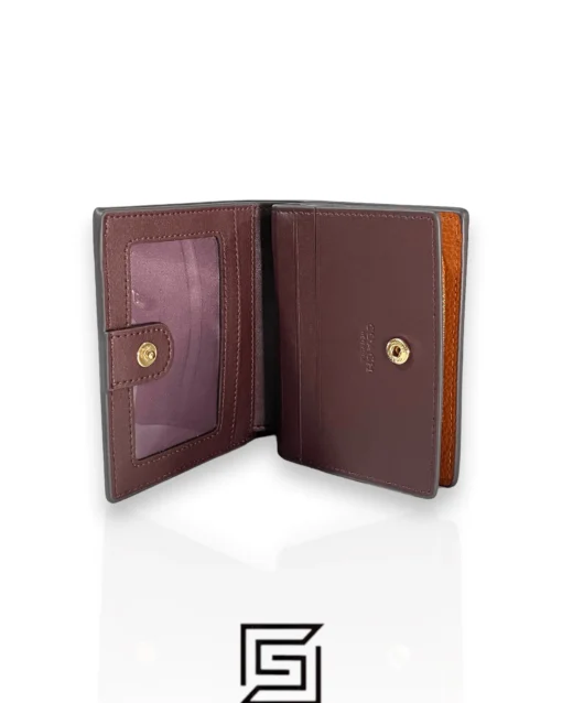 Leather,Wallets,Women Coach wallets Snap Wallet Brown C2862 Coach