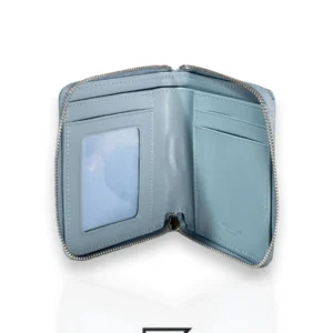 Leather,Wallets,Women Coach wallets Lonnie Small Zip Around Wallet In Signature Jacquard Blue C8323 Coach