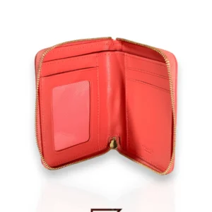 Leather,Wallets,Women Coach wallets Lonnie Small Zip Around Wallet In Signature Jacquard Pink C8323 Coach