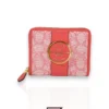 Leather,Wallets,Women Coach wallets Lonnie Small Zip Around Wallet In Signature Jacquard Pink C8323 Coach