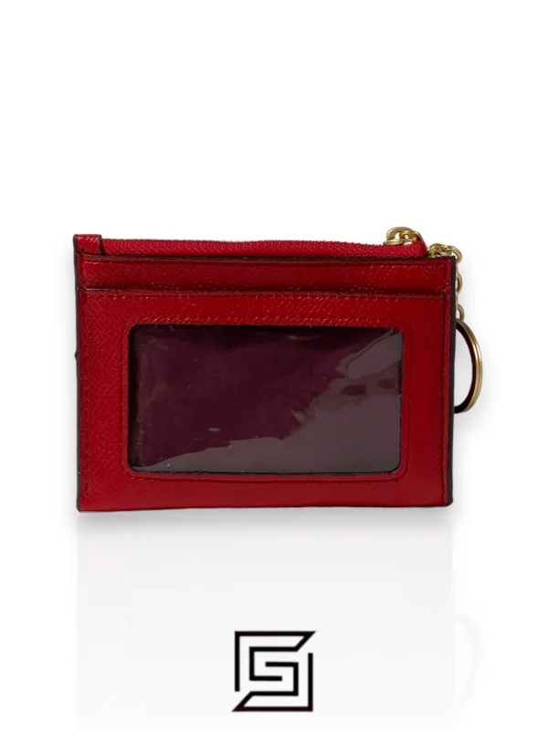 Leather,Wallets,Women Coach wallets Mini Skinny Id Case Red Style No. F88250 Coach
