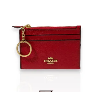 Leather,Wallets,Women Coach wallets Mini Skinny Id Case Red Style No. F88250 Coach