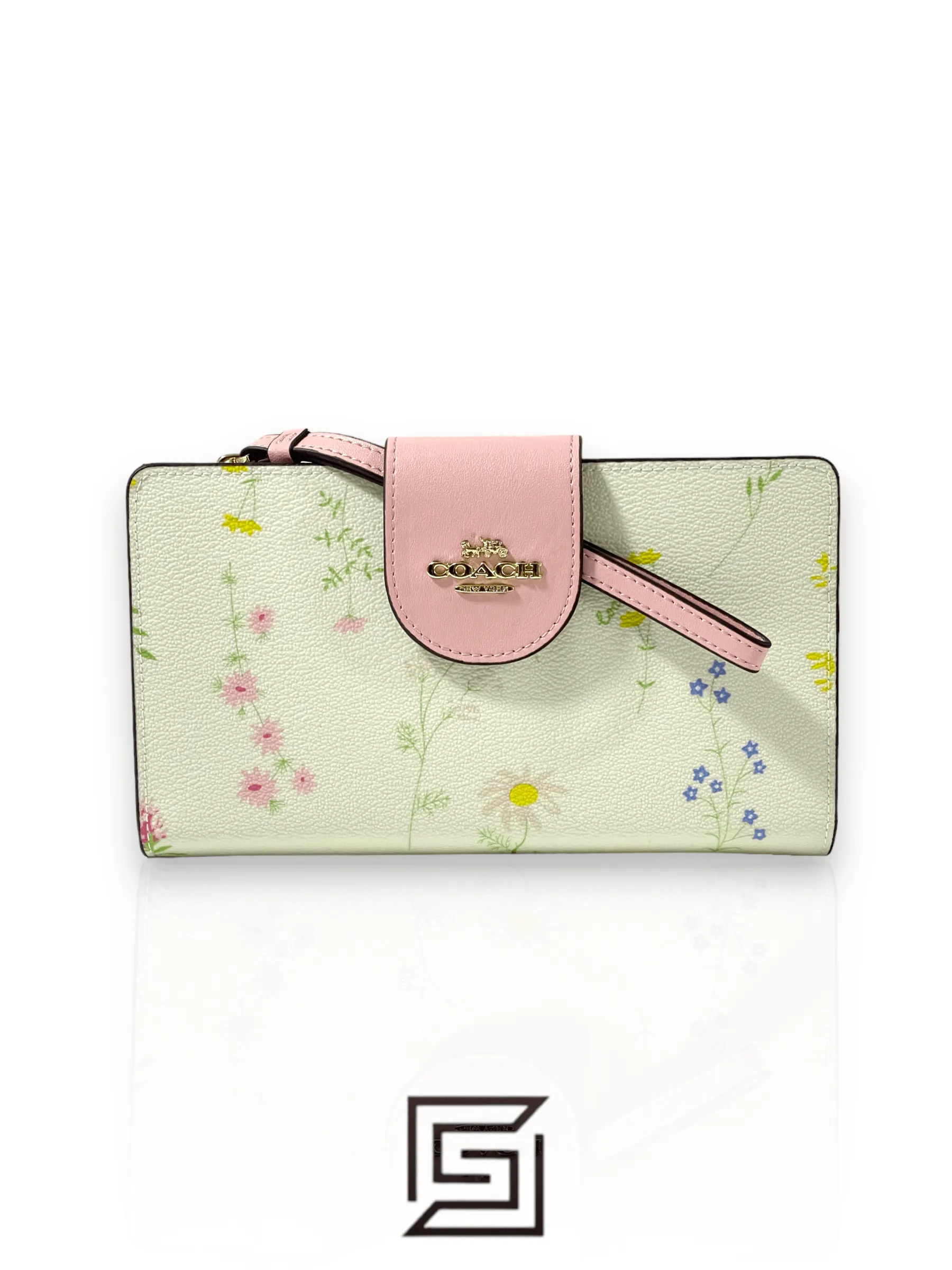 Leather,Wallets,Women wallets Coach Tech Phone Wallet Spaced Wildflower C3371 Coach