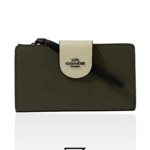 Leather,Wallets,Women Coach wallets Phone Wallet In Color Army Oil x White C2869 Coach