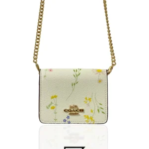 Leather,Wallets,Women Coach wallets Mini Wallet With Wildflower Print C0061 Coach