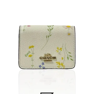 Leather,Wallets,Women Coach wallets Mini Wallet With Wildflower Print C0061 Coach