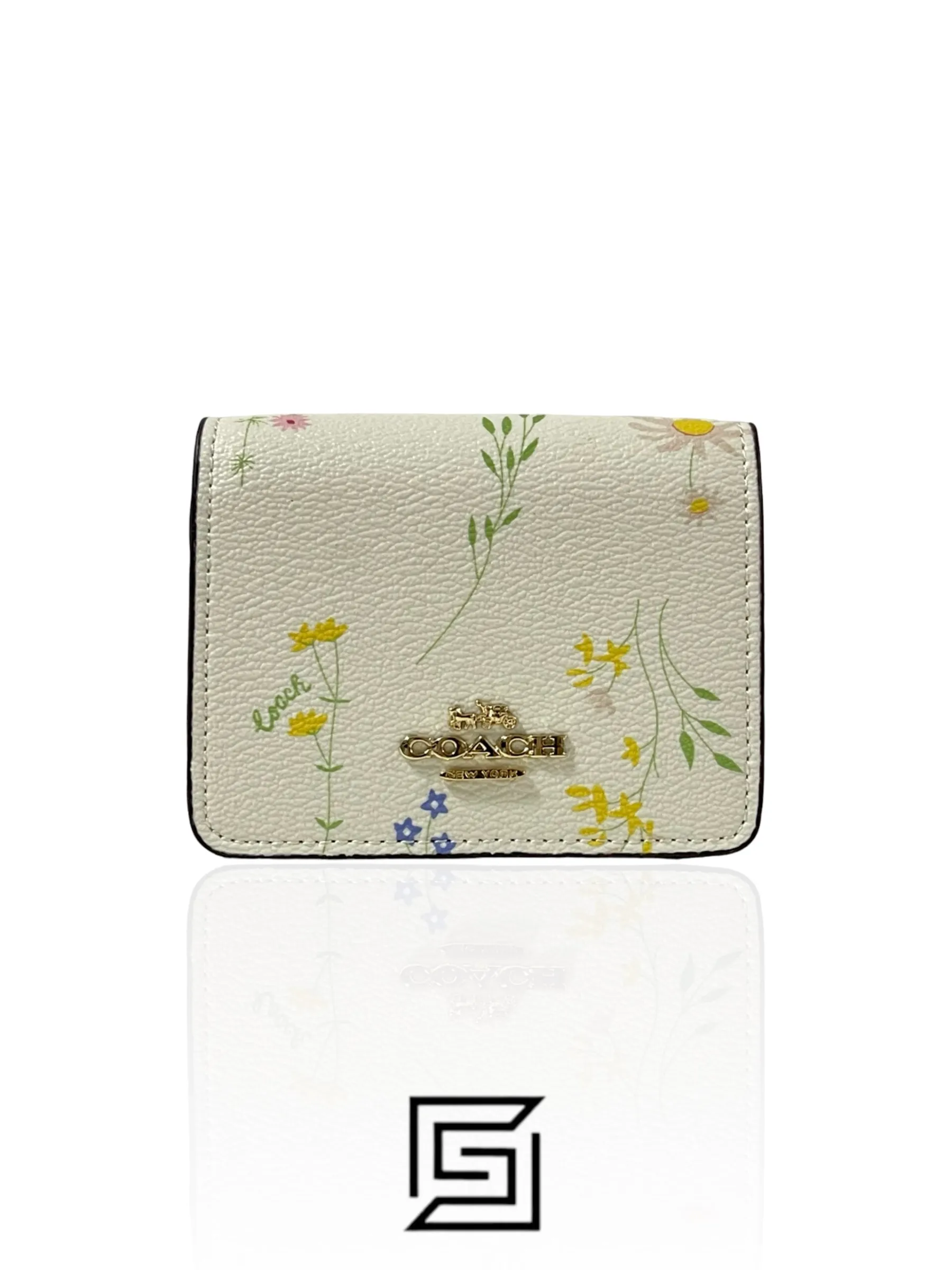 Leather,Wallets,Women Coach wallets Mini Wallet With Wildflower Print C0061 Coach