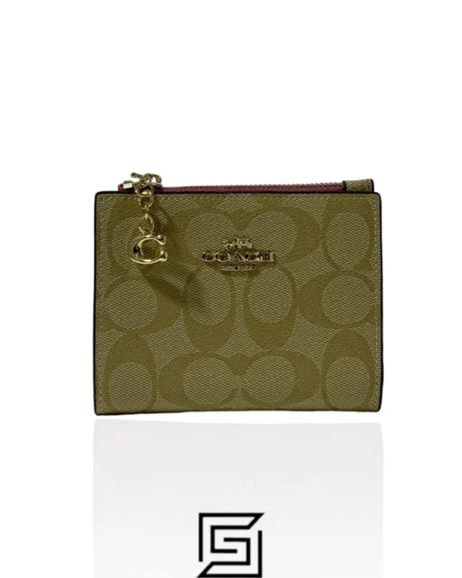 Leather,Wallets,Women Coach wallets Snap Card Case In Signature Canvas F78002 Coach