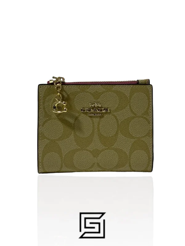 Leather,Wallets,Women Coach wallets Snap Card Case In Signature Canvas F78002 Coach