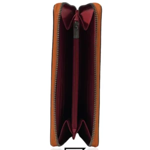 Leather,Wallets,Women wallets COACH ACCORDION ZIP WALLET WITH BUFFALO PLAID PRINT Pink F25966 Coach