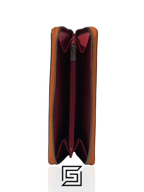 Leather,Wallets,Women wallets COACH ACCORDION ZIP WALLET WITH BUFFALO PLAID PRINT Pink F25966 Coach