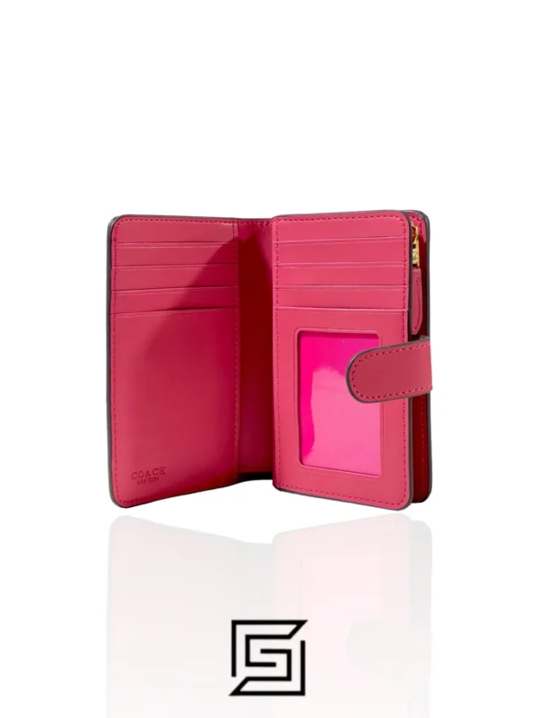 Leather,Wallets,Women Coach wallets MEDIUM CORNER ZIP WALLET IN SIGNATURE CANVAS WITH LILY PRINT F73374 Coach