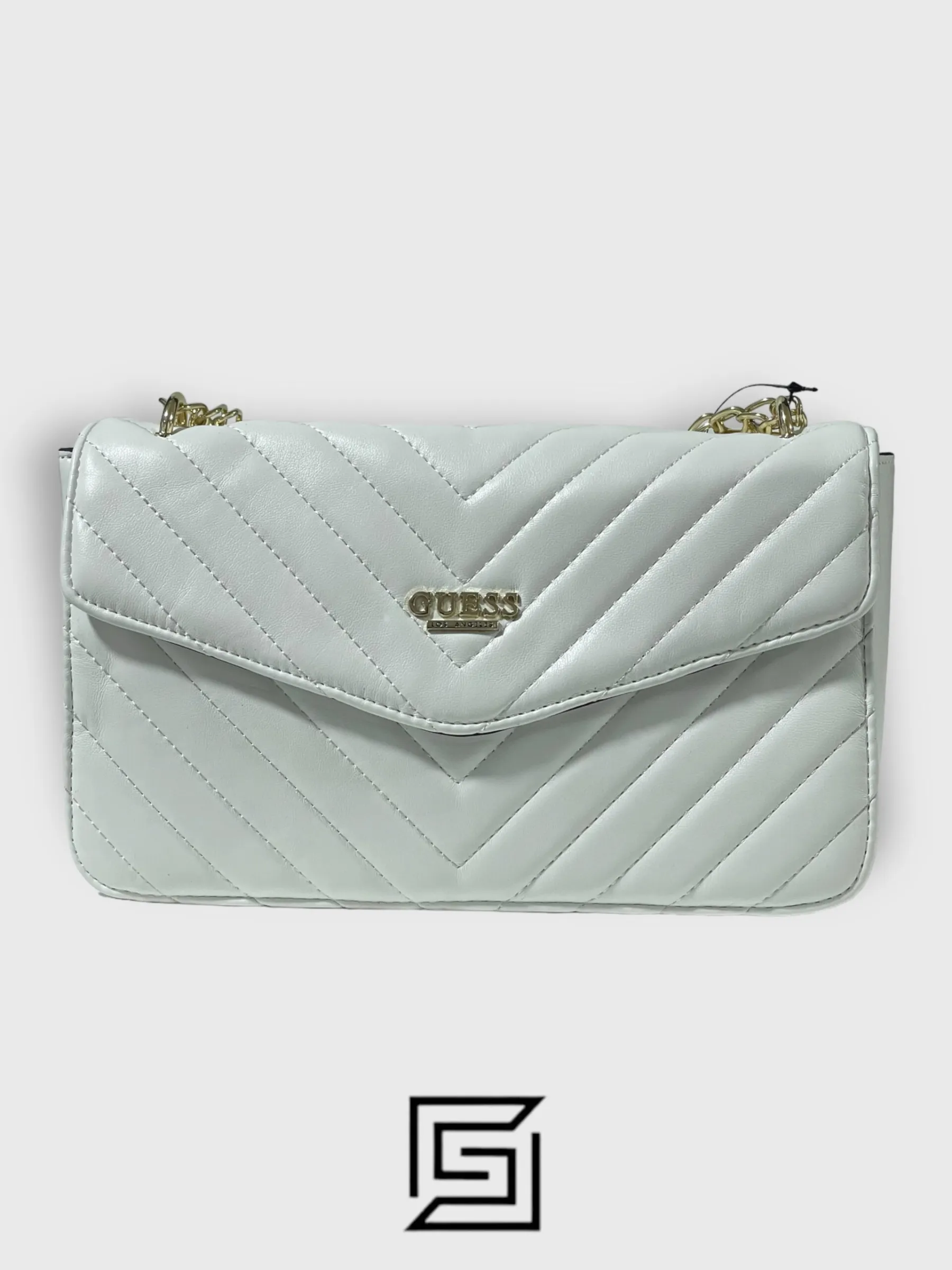 Bags,Leather,Women leather guess Blairsville Quilted Flap Crossbody 21GF-048 White Guess