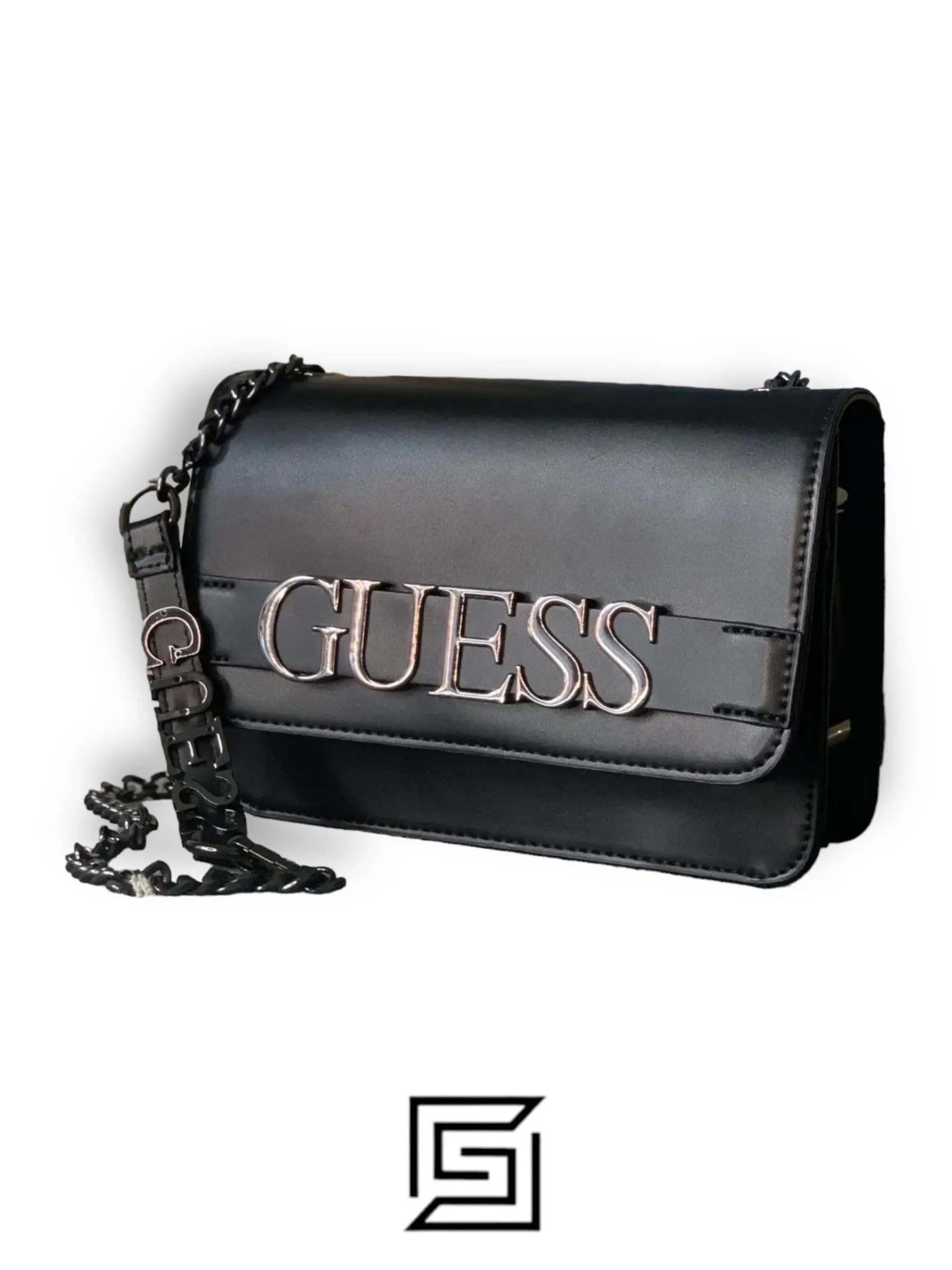 leather GUESS SASHAA CROSSBODY 19GF-329 BLACK - Elswefy Stores