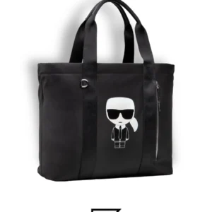 Bags,Leather,Women Karl Lagerfeld leather Nylon Karl Iconik Model 215W3016 Color Black Karl Lagerfeld