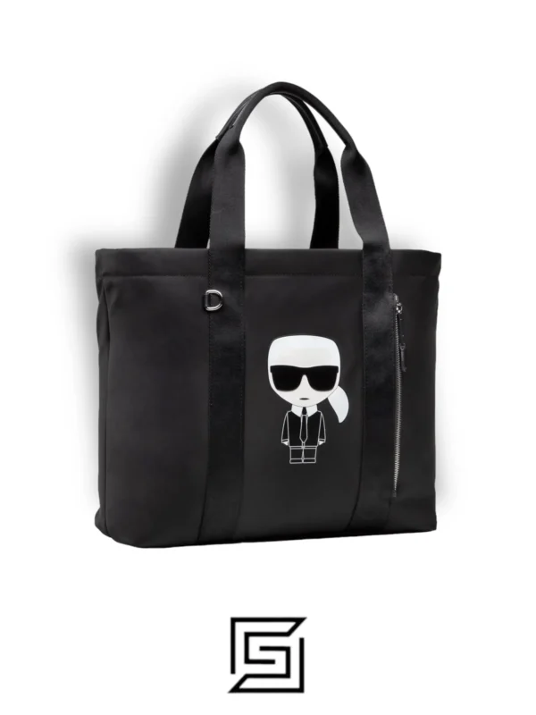 Bags,Leather,Women Karl Lagerfeld leather Nylon Karl Iconik Model 215W3016 Color Black Karl Lagerfeld