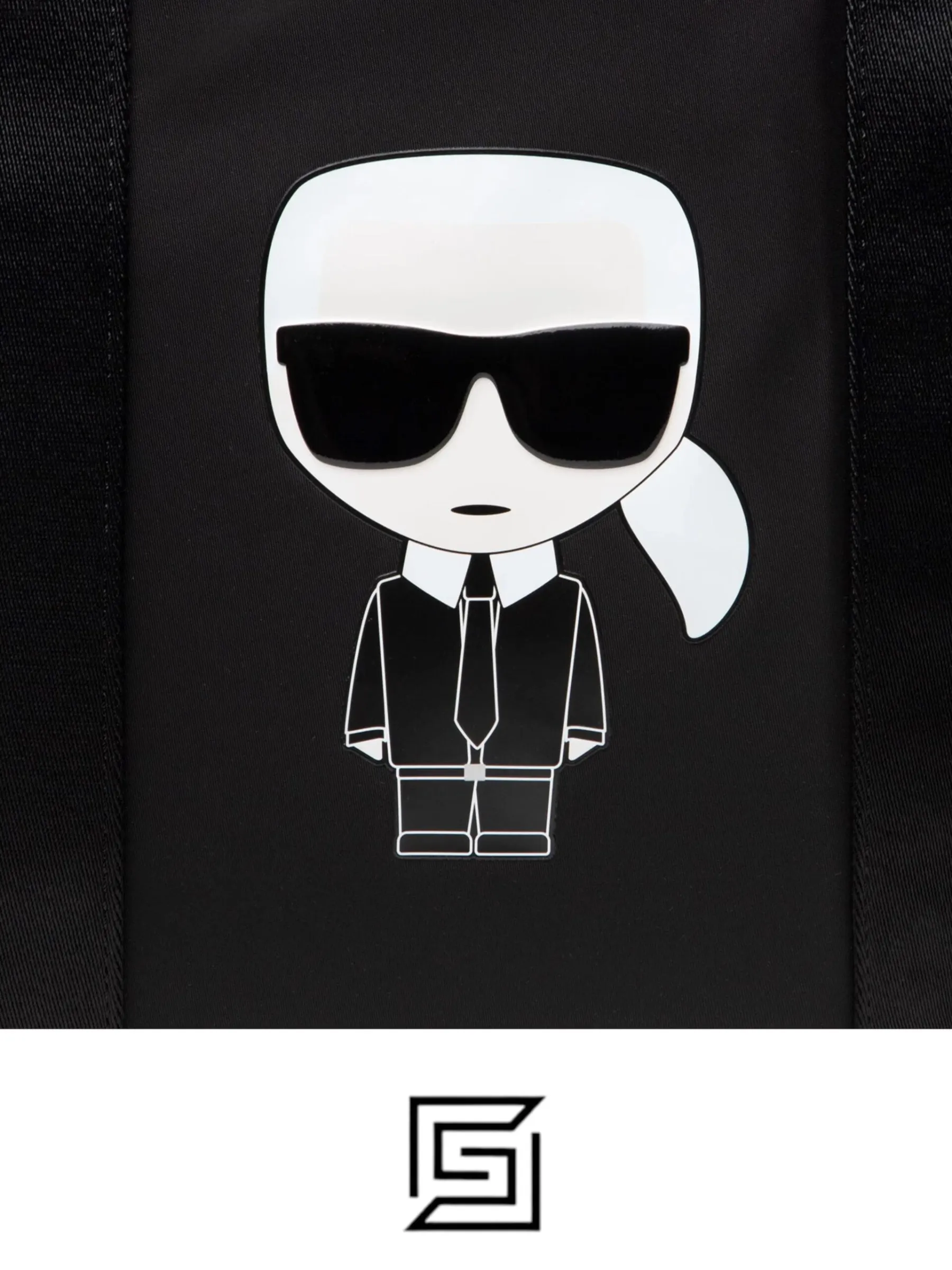 Bags,Leather,Women Karl Lagerfeld leather Nylon Karl Iconik Model 215W3016 Color Black Karl Lagerfeld