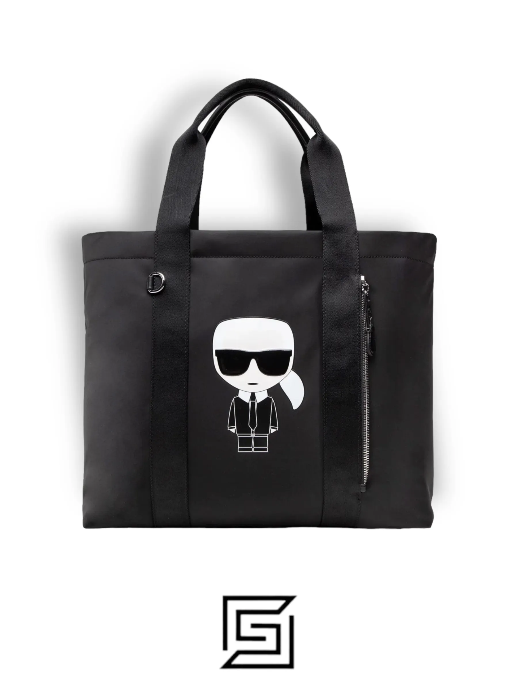 Bags,Leather,Women Karl Lagerfeld leather Nylon Karl Iconik Model 215W3016 Color Black Karl Lagerfeld