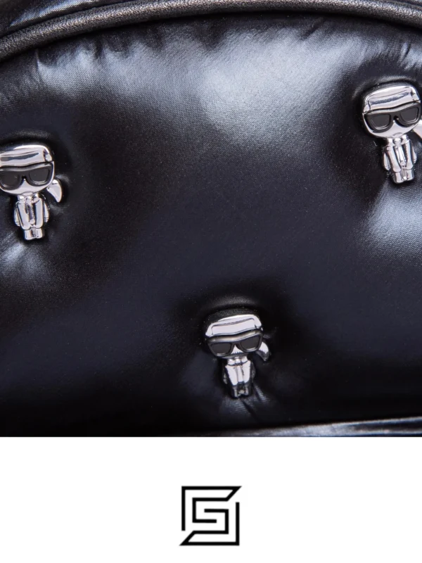 Bags,Leather,Women leather KARL LAGERFELD Backpack 210W3098 Mtllc Blk A980 210W3098 Karl Lagerfeld