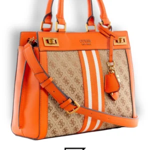Bags,Leather,Women leather GUESS Katey Luxury Satchel JB787026 Orange Guess