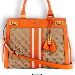Bags,Leather,Women leather GUESS Katey Luxury Satchel JB787026 Orange Guess