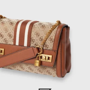 Bags,Leather,Women Guess leather KATEY FLAP SHOULDER BAG JB787019 Guess