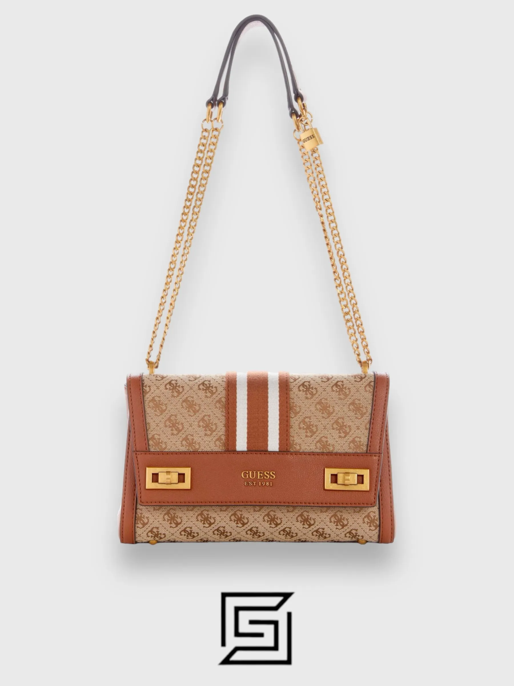 Bags,Leather,Women Guess leather KATEY FLAP SHOULDER BAG JB787019 Guess