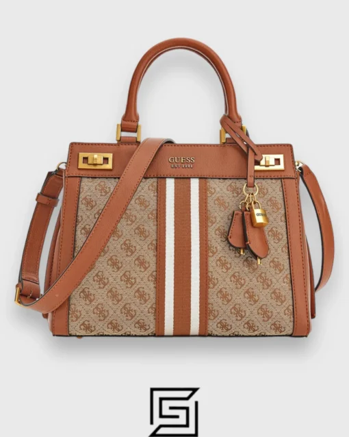 Bags,Leather,Women leather GUESS Katey Luxury Satchel JB787026 Brown Guess