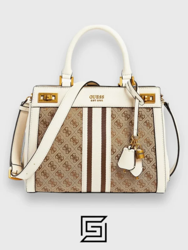 Bags,Leather,Women leather GUESS Katey Luxury Satchel JB787026 White Guess