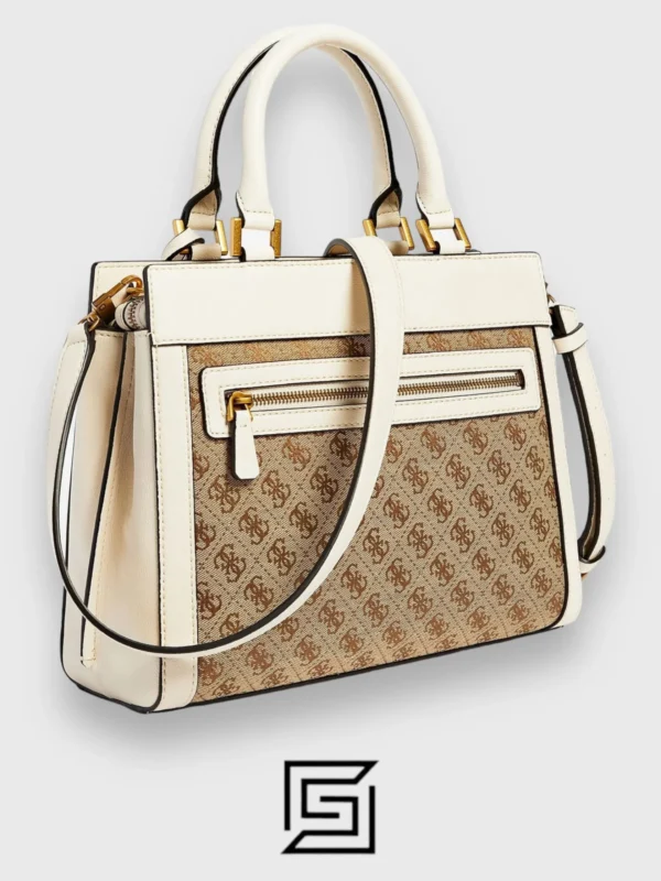 Bags,Leather,Women leather GUESS Katey Luxury Satchel JB787026 White Guess