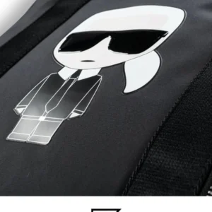 Bags,Leather,Women Karl Lagerfeld leather Nylon Karl Iconik Model 215W3016 Color Black Karl Lagerfeld