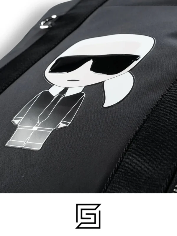 Bags,Leather,Women Karl Lagerfeld leather Nylon Karl Iconik Model 215W3016 Color Black Karl Lagerfeld