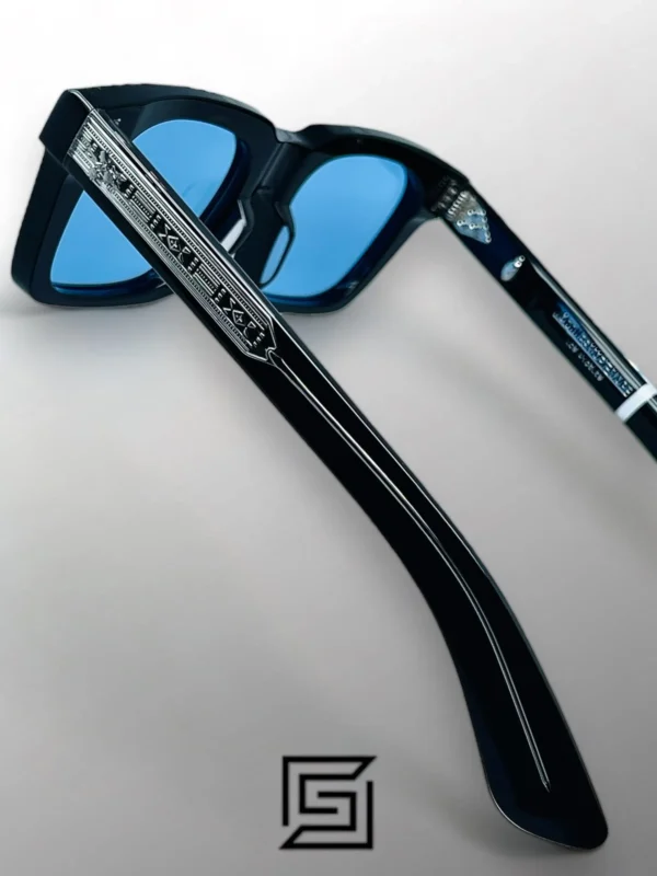 Men,Sunglasses Jacques Marie Mage sunglasses QUENTIN JMMQU 9D/BLACK X BLUE Jacques Marie Mage