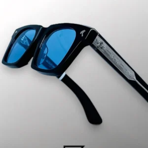 Men,Sunglasses Jacques Marie Mage sunglasses QUENTIN JMMQU 9D/BLACK X BLUE Jacques Marie Mage