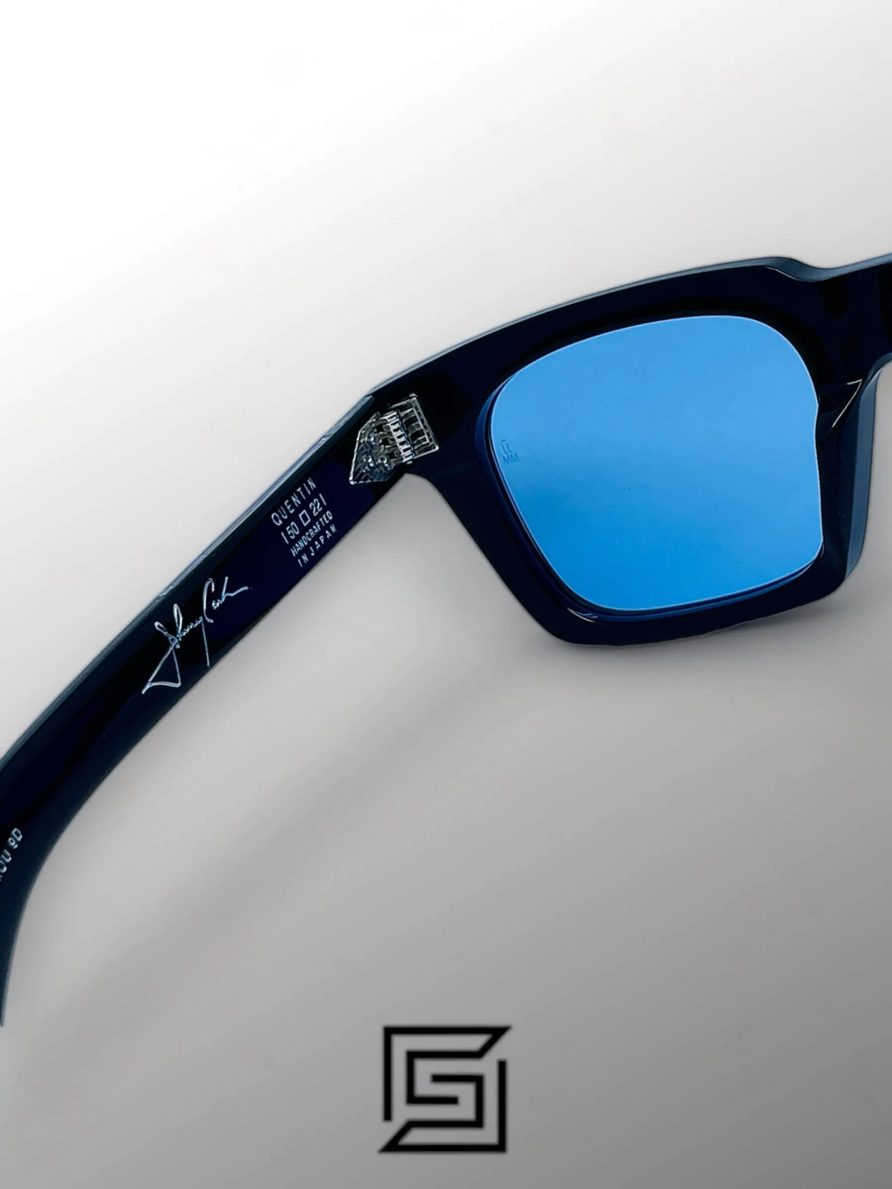 Men,Sunglasses Jacques Marie Mage sunglasses QUENTIN JMMQU 9D/BLACK X BLUE Jacques Marie Mage