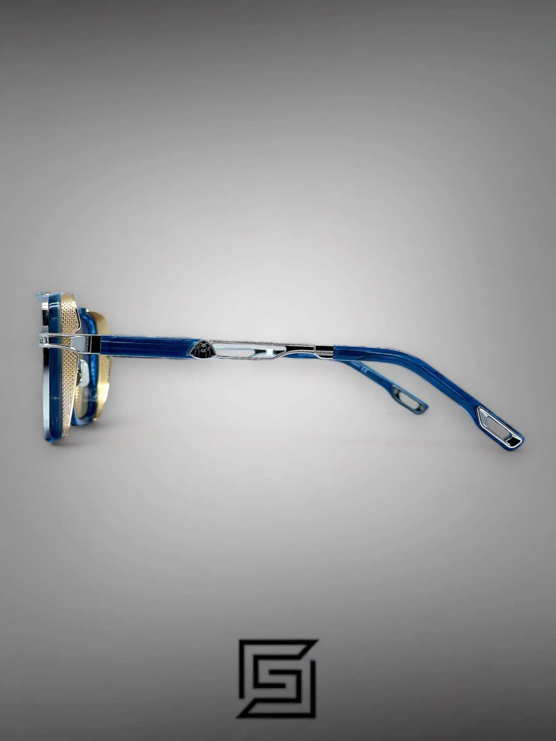 Men,Sunglasses Maybach sunglasses THE AMARI S-L-V-Z36/BLUE X SILVER MIRROR Maybach
