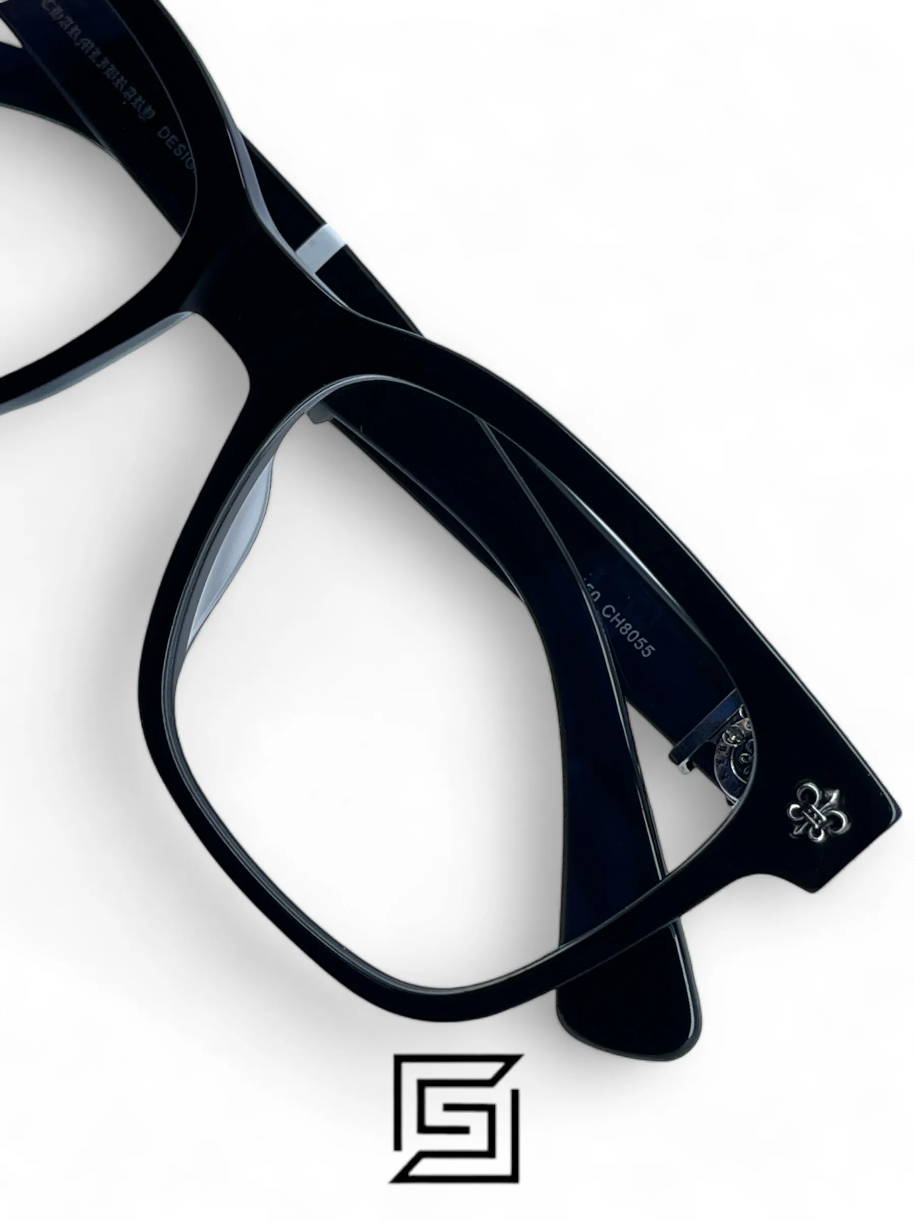 Eyeglasses,Men eyeglasses Chrome Heart CH8055– BLACK Chrome Heart