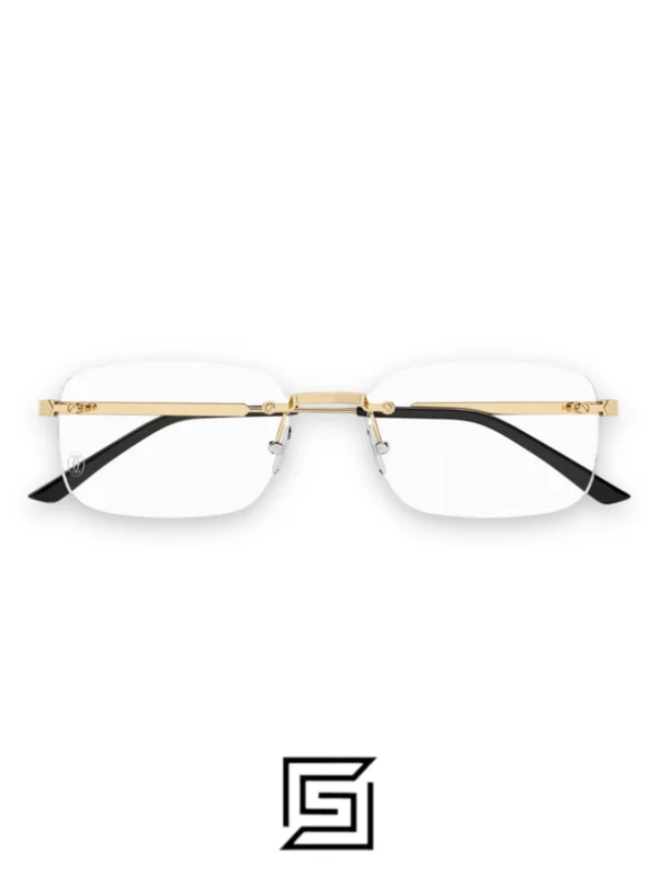 Eyeglasses,Men Cartier eyeglasses CT0349O 001/GOLD Cartier