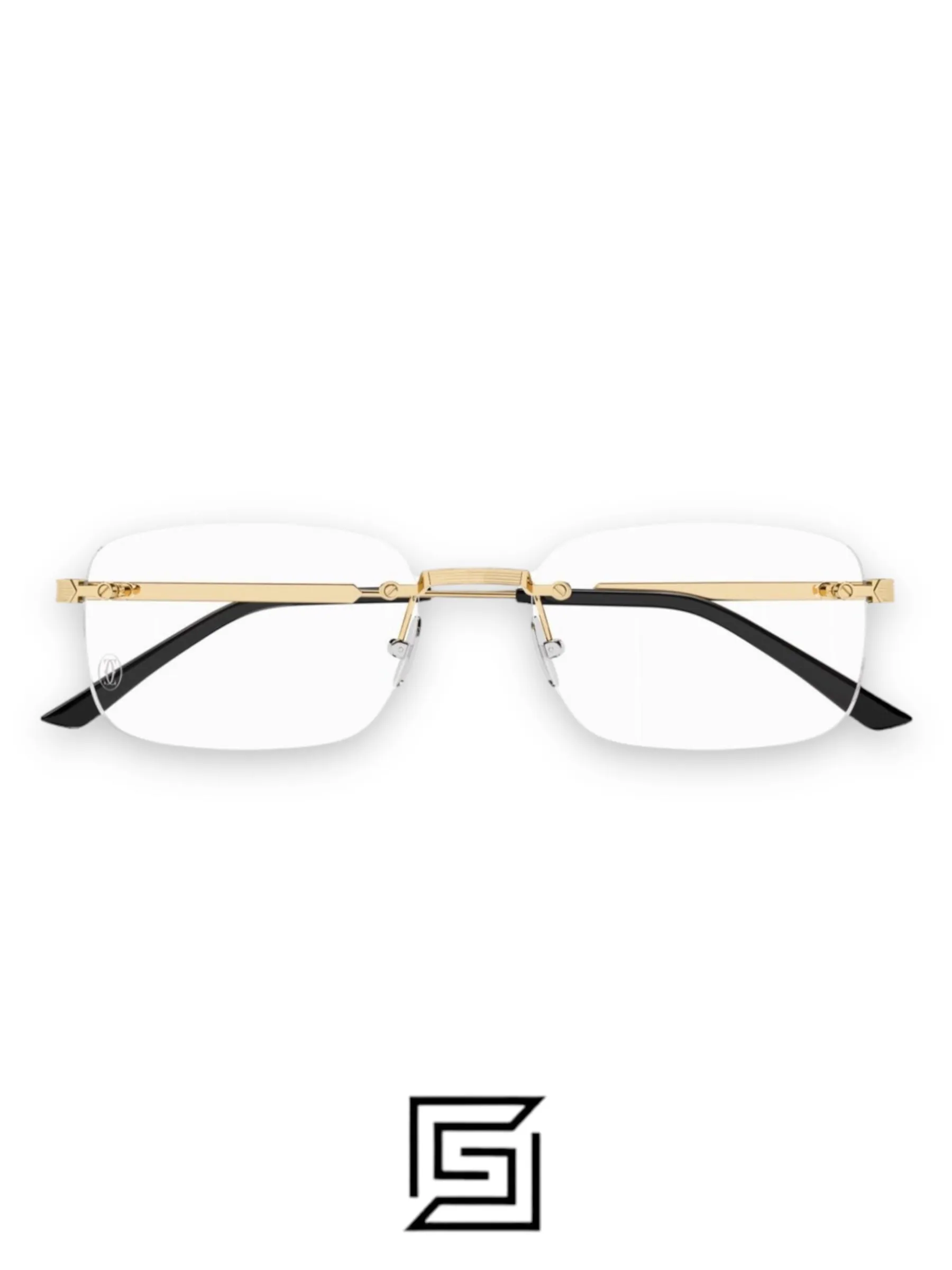 Eyeglasses,Men Cartier eyeglasses CT0349O 001/GOLD Cartier