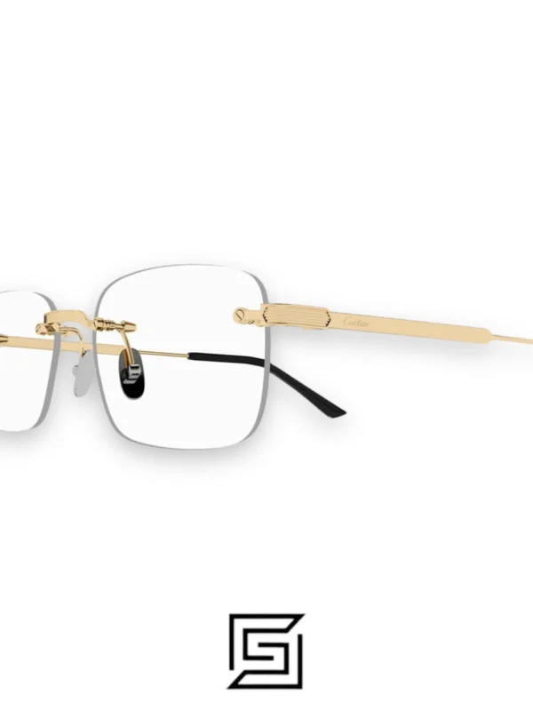Eyeglasses,Men Cartier eyeglasses CT0349O 001/GOLD Cartier