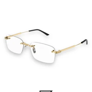 Eyeglasses,Men Cartier eyeglasses CT0349O 001/GOLD Cartier
