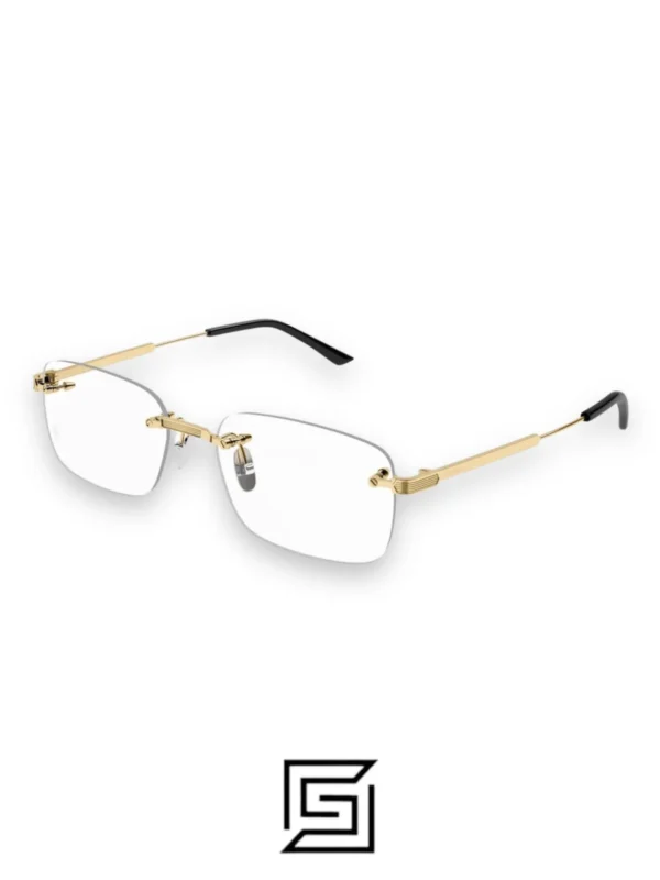 Eyeglasses,Men Cartier eyeglasses CT0349O 001/GOLD Cartier